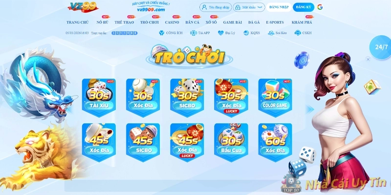 Đánh giá kho game VZ99 – Xanh chín, phong phú Đánh giá kho game VZ99 - Xanh chín, phong phú