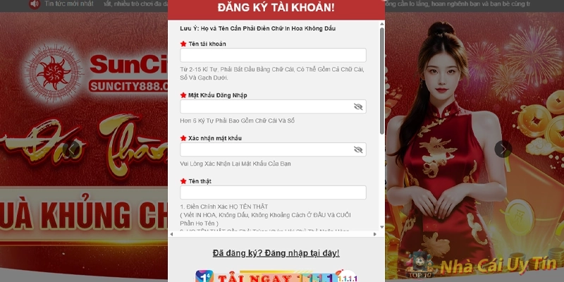 Hướng dẫn tân thủ chi tiết cách tham gia tại Suncity Hướng dẫn tân thủ chi tiết cách tham gia tại Suncity